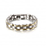  Combination of heavy texture men's titanium bracelet