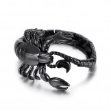  Cool black scorpion titanium bracelet for men
