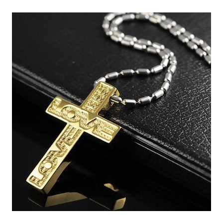 High Quality Man Love Cross titanium steel Pendant