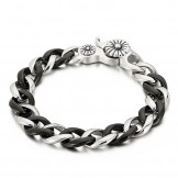  Black titanium bracelet for men