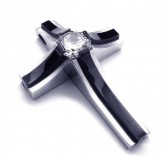 Man 2 Layer Cross Pure Titanium Necklace-Free Chain