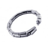 Mens Boys Silver Pure Titanium Charm Bangle Bracelet