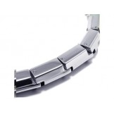 Mens Boys Silver Pure Titanium Charm Bangle Bracelet