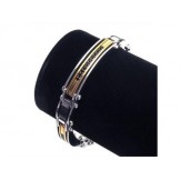 Men's Golden Silver Pure Titanium Charm Bracelet New