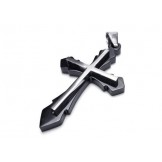 Men's Black Pure Titanium Pendant Cross Necklace (New)