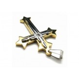 Mens Pure Titanium Novel Cross Pendant Necklace Chain