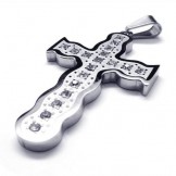 Men's Silver Pure Titanium Cross Pendant Necklace (New)