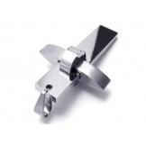 Mens Boys Silver Pure Titanium Cross Pendant Necklace