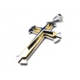 Men's Pure Titanium Star Pendant Cross Necklace Chain