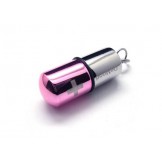 Pink Silver Pure Titanium Pill Pendant Cross Necklace