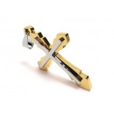 Men's Golden Pure Titanium Cross Pendant Necklace (New)