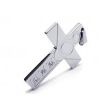 Men's Silver Pure Titanium Necklace Cross Pendant (New)