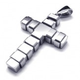 Men's Silver Pure Titanium Cross Pendant Necklace (New)