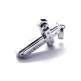 Men Silver Pure Titanium Cross Necklace Pendant Chain