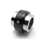 Black Silver Pure Titanium Rings Pendant Necklace (New)