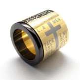 Men's Pure Titanium Cross Rings Pendant Necklace (New)