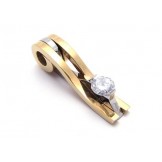 Men's Golden Pure Titanium Pendant Necklace Chain (New)