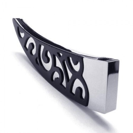 Mens Black Lance Pure Titanium Necklace Pendant 6588