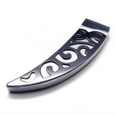 Mens Black Lance Pure Titanium Necklace Pendant 6588