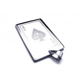 Mens Pure Titanium Playing Cards Pendant Necklace 646