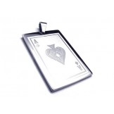 Mens Pure Titanium Playing Cards Pendant Necklace 646