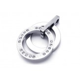 Men's Silver Pure Titanium Rings Pendant Necklace (New)
