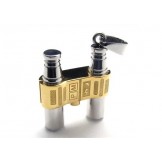 Golden Silver Pure Titanium Binocle Pendant Necklace