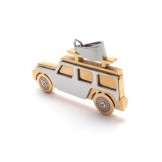 Mens Golden Pure Titanium Jeep Pendant Necklace Chain