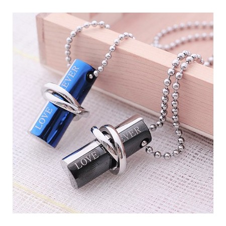 Love Forever Sweetheart Embrace Titanium Necklace Pendant