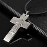 Titanium fish bone necklace