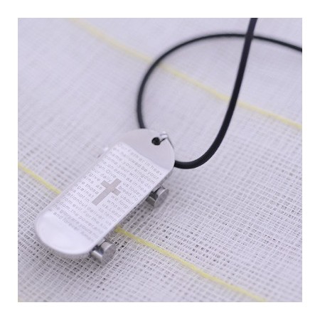 Fashion Gift Snowboard Bible Titanium Necklace Pendant
