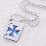 Romantic love letter Titanium Cross Necklace