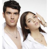 Fashion Love Forever Titanium Necklace Pendant (Golden)