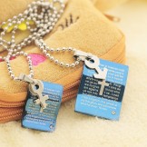 Bible couples necklace