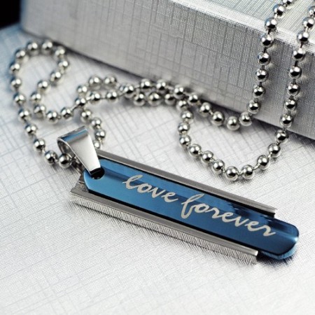 2010 new style blue color Titanium necklace Pendant