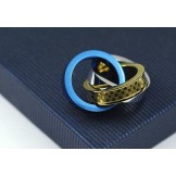 Fashion Three color Rings pendant and titanium necklace