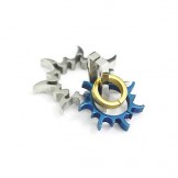 Fashion Pure Titanium Men's Pendants And Necklace Sun Whell