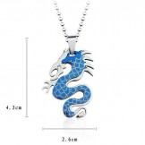 Fashion Pure Titanium Men's Pendants And Necklace Dragon