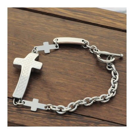 Mens Titanium Cross Bracelets