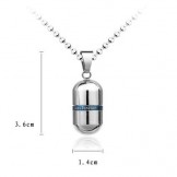 Love Forever Silver Pure Titanium Pill Pendant Necklace