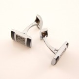 Titanium and Carbon Fibre Knitting Pattern Cufflinks C-680
