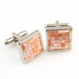 Titanium Pink Natural Shell Cufflinks C-371