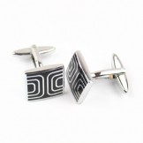 Titanium and Symmetry Black IP Plated Cufflinks C-510