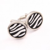 Titanium Zebras Round Cufflinks C-766