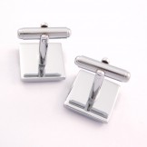 Titanium and Black Plated Square Cufflinks C-725