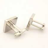 Titanium and Black IP Plated Square Cufflinks C-1002