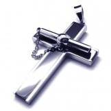 New Style Extractable Titanium Cross Pendant - Free Chian