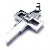 Now Style Mens Titanium Cross Pendant - Free Chian