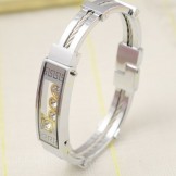 Mens Titanium Diamond Bracelets