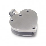 Love Heart in Heart Fashion Titanium Pendant - Free Chian